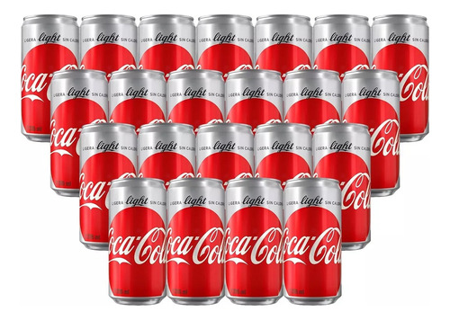 Refresco Coca Cola Light Mini Latas 22 Pzs De 235 Ml C/u