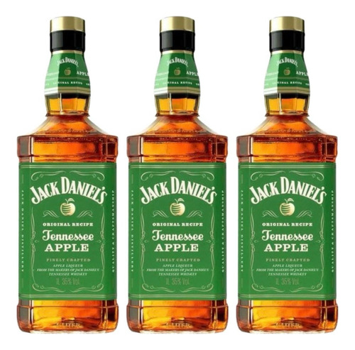 Pack X3 Jack Daniel´s Apple X700ml Tennessee Whiskey Whisky 