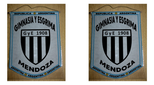 Banderin Mediano 27cm Gimnasia Esgrima Mendoza