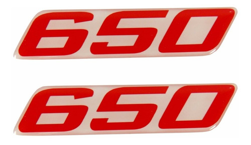 Adesivo Emblema Compativel Kawasaki 650 Vermelho 3d Par Re57