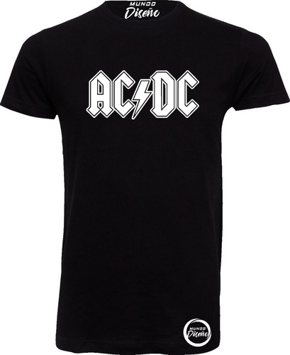 Polera De Hombre Manga Corta Ac Dc Clasico