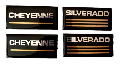 Par Emblemas Laterales De Chevrolet Cheyenne Y Silverado