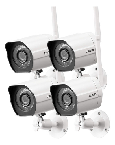 Zmodo Cameras- 4&nbsp;pack- Hd De Seguridad Interior/exteri.