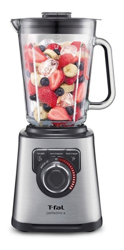 Imagen 2 de 3 de Licuadora T-fal Perfectmix+ BL811DMX 1.5 L plata con vaso de vidrio