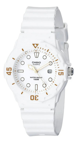 Reloj Casio Malla De Pvc Color Blanco Lrw-200h-7e2vdf 