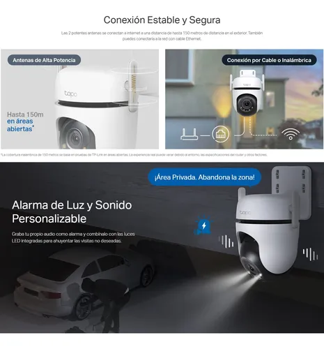 Cámara Inteligente Ip Wifi 360° 2k Qhd, Tp-link Tapo C520ws