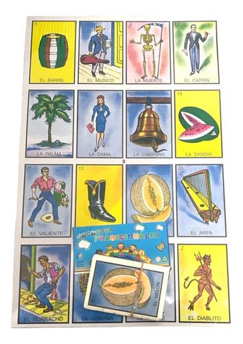 1 Juego De Loteria Tradicional Ideal Para Fiesta Patria