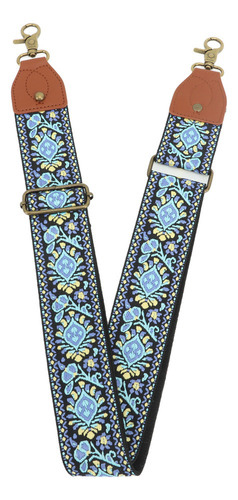// Correa De Cámara De Estilo Étnico Azul, Tejida Retro,
