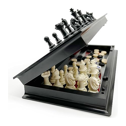 Joyouslife 3 En 1 Magnetic Chess Checkers Backgammon 5llxh