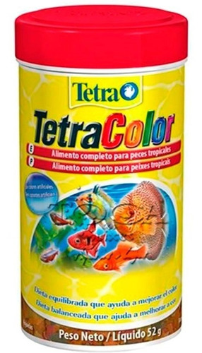 Ração Tetra Color Flakes Em Flocos - 52gr