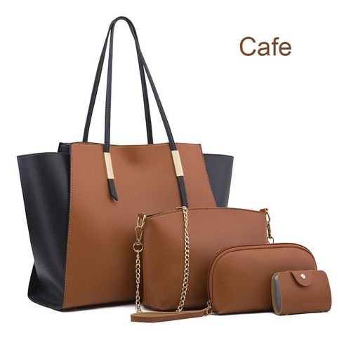 Juego De Bolsos De Cuero Sintético Para Mujer, 4 Piezas
