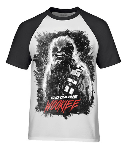 Playera Wookie Vicioso Manga Ranglan Negra