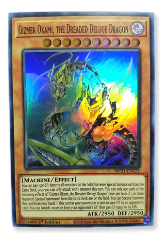 Yugi-oh! Gizmek Okami The Dreaded Deluge Dragon Mp21-en121 S