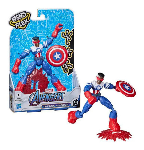 Imagem 2 de 2 de Boneco Capitão América Novo
