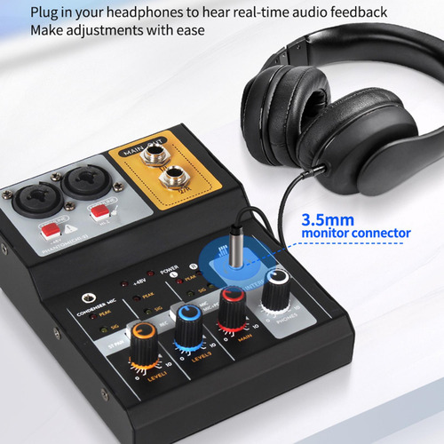 Mini Mezclador De Audio Audio De 2 Canales Para Ktv Show