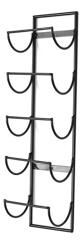 Estante De Vino Soporte De Pared 5 Botellas De Metal Soporte