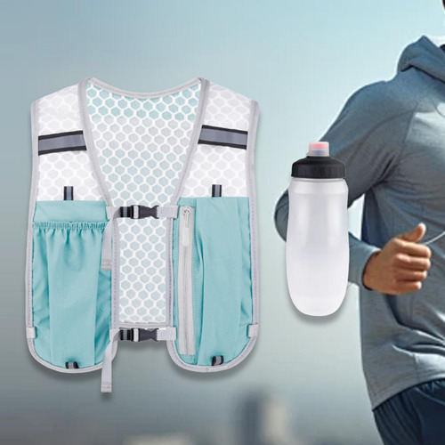 Running Hydration Vest Resistencia Al Agua Con Azul Claro