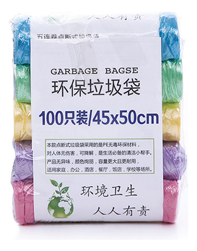 Bolsa De Basura De Color, 100 Piezas, Gruesa, Desechable, Pa