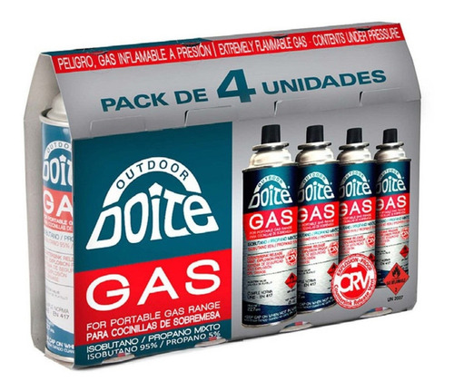 Pack Cocinilla Astra + 4 Gas 227 Rs Rojo Doite Encimera