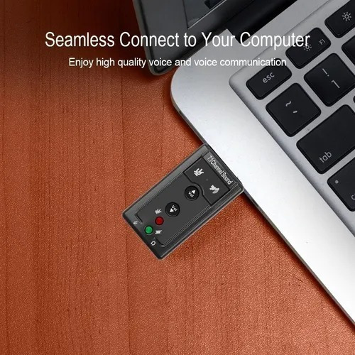 Tarjeta De Sonido Usb 2.0 7.1 Laptop Computadoras Cod 2405
