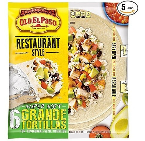 Old El Paso Restaurante Grande Tortillas De Harina, 21,5 Onz