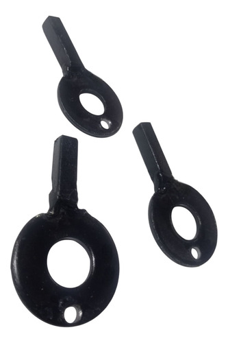 3 Picaporte De Bolsillo Negro
