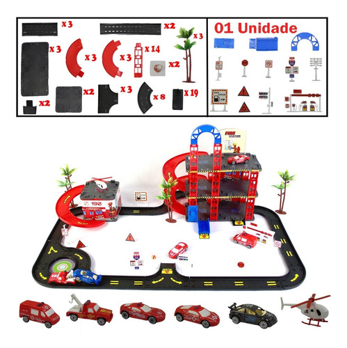 Imagem 5 de 10 de Hot Pista Plataforma Helicóptero Auto Posto Carrinhos