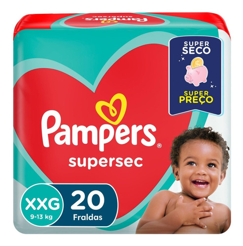 Fralda Pampers Supersec Tamanho Xxg 20 Unidades