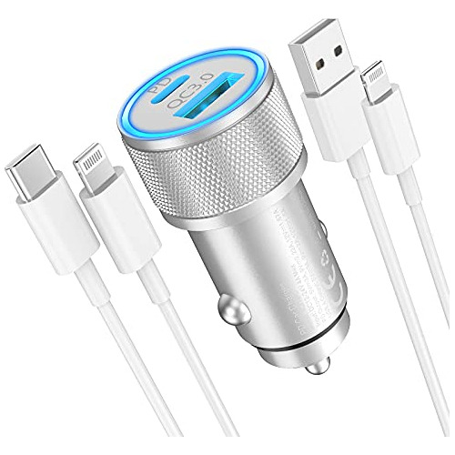 [apple Mfi Certified] iPhone Fast Car Charger, Veetone 38w D