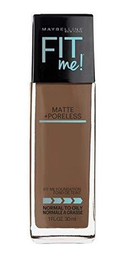 Maybelline Fit Me Maquillaje Mate Mate Base Sin Poros, Cafe