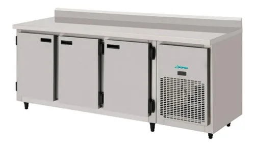comprar Balcão Refrigerado De Encosto Em Inox 2,00m Kbsc-200d Kofisa Estilo De Vidro Reto 110v