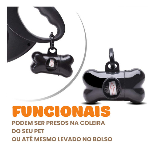 Kit Cata Caca Suporte + Rolinhos Refil Pet Passeio Cachorro