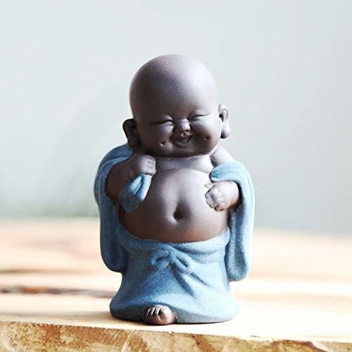 Kingzhuo Ceramica Pequeña Y Linda Estatua De Buda Monje Es