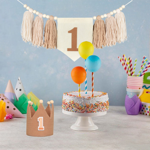 Gorro Con Borlas Para Decoración De Fiesta De Primer Cumplea