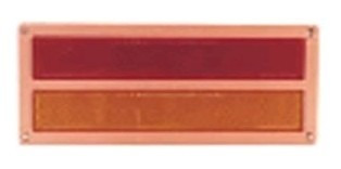Reflector Rectangular Doble 350mm X 145mm Rojo/rojo
