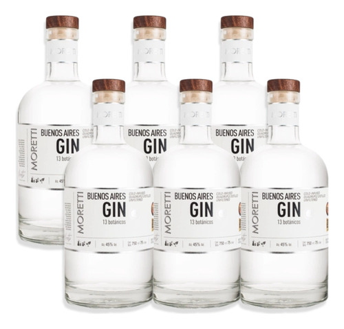 Buenos Aires 13 Botánicos Gin 750ml Argentina Caja X6u