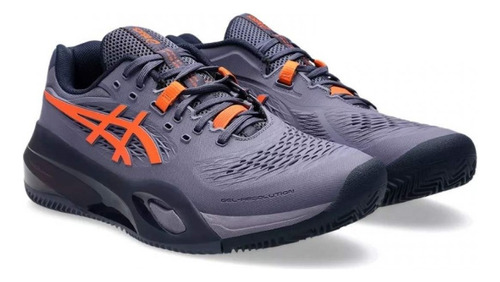 Zapatillas Asics Gel Resolution X Clay Gris Purpura Naranja