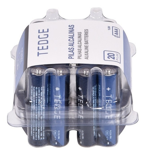 Imagem 2 de 6 de Kit 20 Pilhas Alcalinas Aaa Tedge