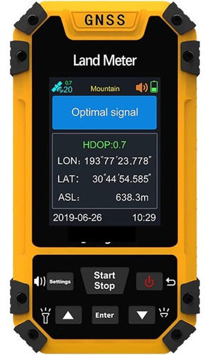 Gps Medidor De Tierra Pantalla A Color Medición De Área