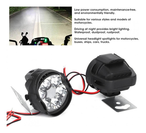 2 Faros Antiniebla Led Universales Para Motocicleta