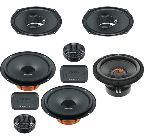 Combo Hertz Falante Dsk 165 + Dcx 690 + Sub Spl Ss12 D2