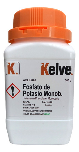 Fosfato De Potasio Monobasico R. A. De 500 G Kelve K5206