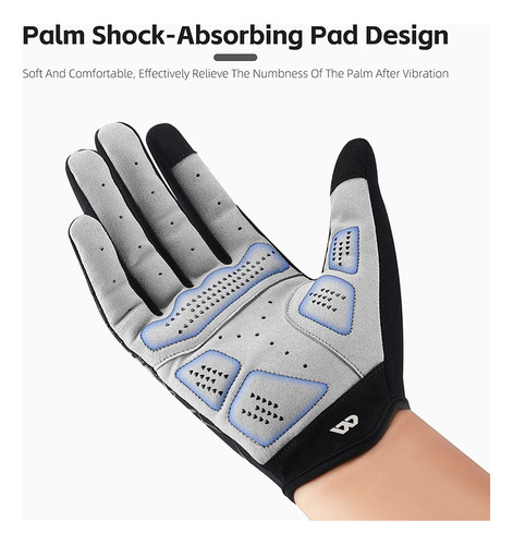 Guantes Ciclismo Pantalla Táctil Dedos Completos