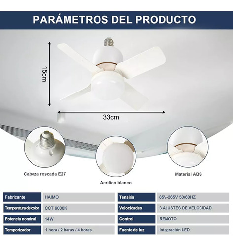 Lámparas Focos Ventilador Luces De Techo Base Para Foco E27