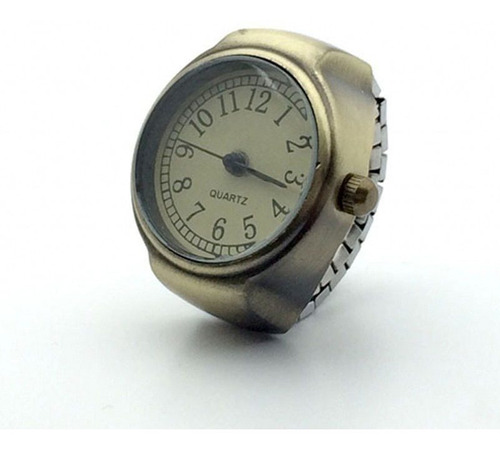 Anillo De Reloj De Dedo De Cuarzo Punk Vintage Para Mujeres