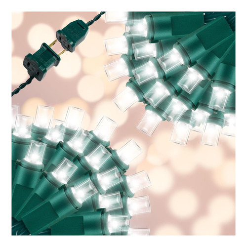 Justpro 100 Led De Navidad Led Con Alambre Verde, Luces De C