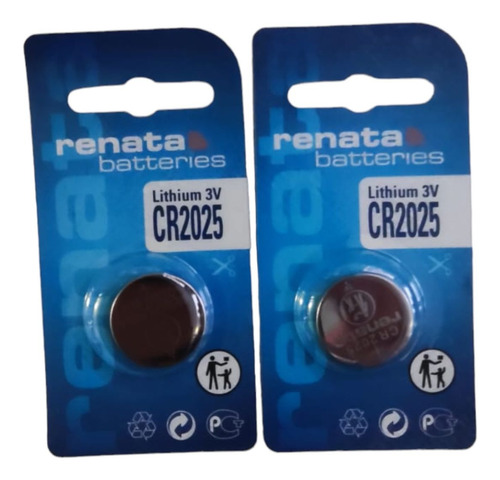 Pila Renata Lithium Cr2025 Botón - Pack De 2 Unidades