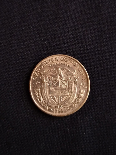 Moneda Panamá Plata 1 Décimo Balboa 1953. J 