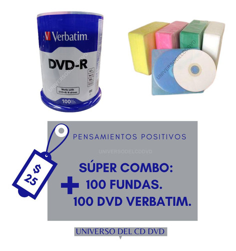 Dvd-r Virgen Rotulado Original, Con Fundas.