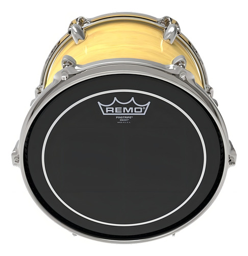 Parche Remo Usa Pinstripe Negro Ebony De 14 Para Tom